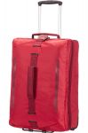 EXPLORALL Duffle with Wheels Expandable 55cm Red/Dark Red